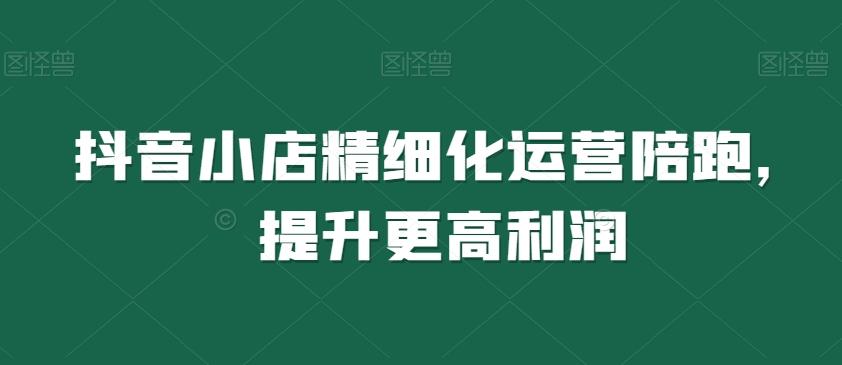 抖音小店精细化运营陪跑，提升更高利润-天使资源网