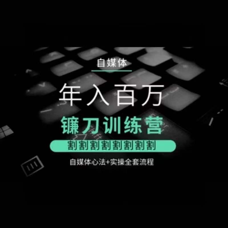 自媒体年入百万镰刀训练营，割割割割割割割割，自媒体心法+实操全套流程-天使资源网