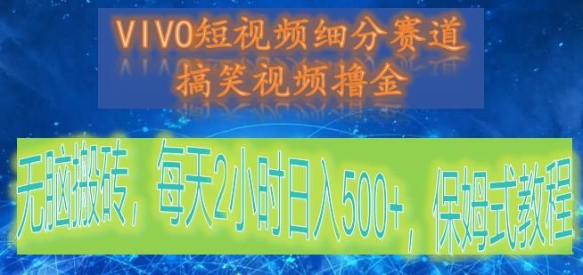 VIVO短视频细分赛道，搞笑视频撸金，无脑搬砖，每天2小时日入500+，保姆式教程-天使资源网