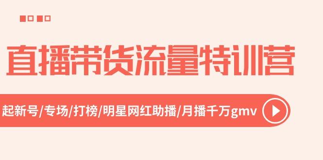 直播带货流量特训营，起新号-专场-打榜-明星网红助播 月播千万gmv(52节-天使资源网