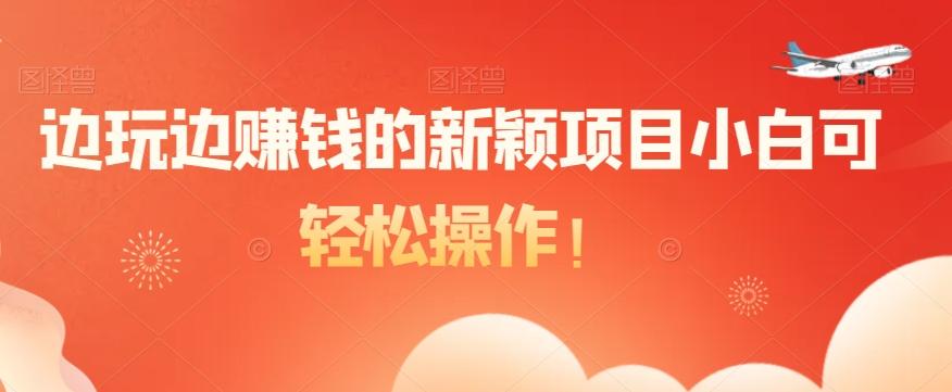 边玩边赚钱的新颖项目小白可轻松操作！-天使资源网