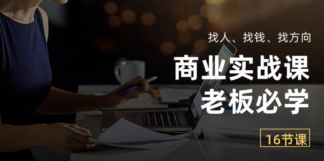 商业实战课【老板必学】：找人、找钱、找方向(16节课-天使资源网