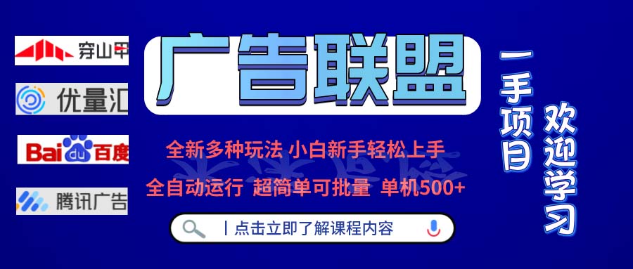 广告联盟 全新多种玩法 单机500+  全自动运行  可批量运行-天使资源网